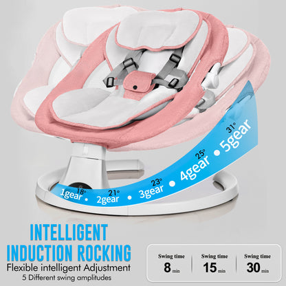 Electric Baby Swing with Bluetooth, Music, Remote – Infant Cradle
