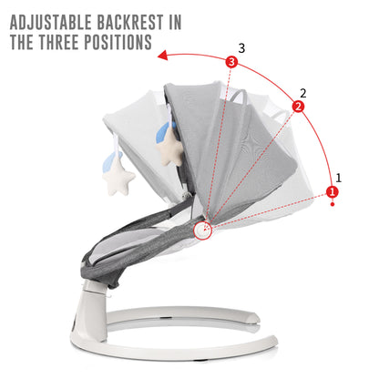 Electric Baby Swing with Bluetooth, Music, Remote – Infant Cradle