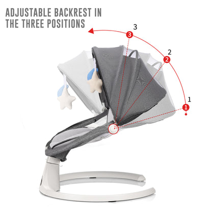Electric Baby Swing with Bluetooth, Music, Remote – Infant Cradle
