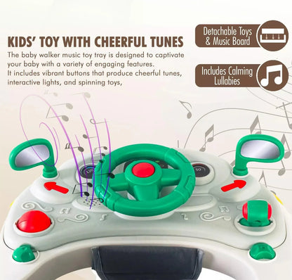 Baby Walker & Rocker Bouncer with Music Activity Tray