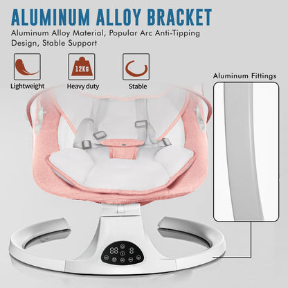 Electric Baby Swing with Bluetooth, Music, Remote – Infant Cradle