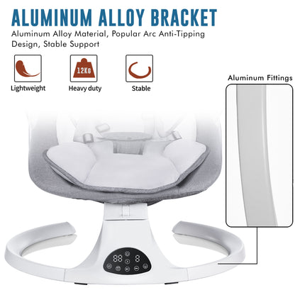 Electric Baby Swing with Bluetooth, Music, Remote – Infant Cradle