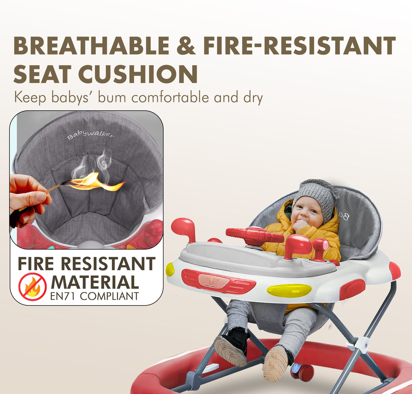 Baby Walker & Rocker Bouncer with Music Activity Tray