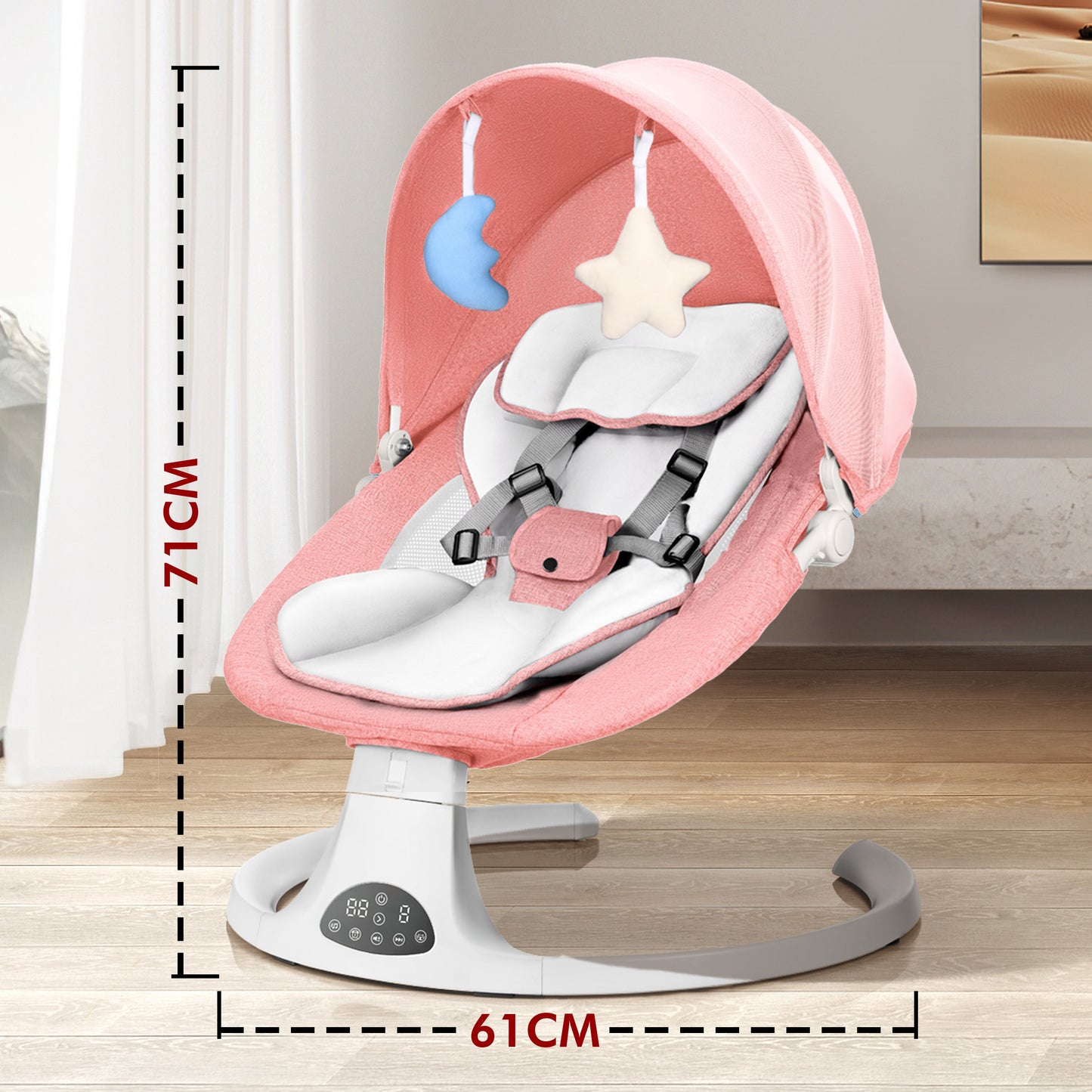 Electric Baby Swing with Bluetooth, Music, Remote – Infant Cradle