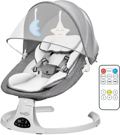 Electric Baby Swing with Bluetooth, Music, Remote – Infant Cradle