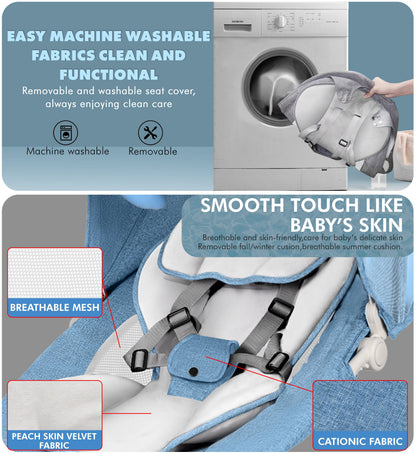 Electric Baby Swing with Bluetooth, Music, Remote – Infant Cradle