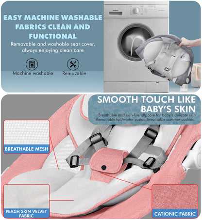 Electric Baby Swing with Bluetooth, Music, Remote – Infant Cradle