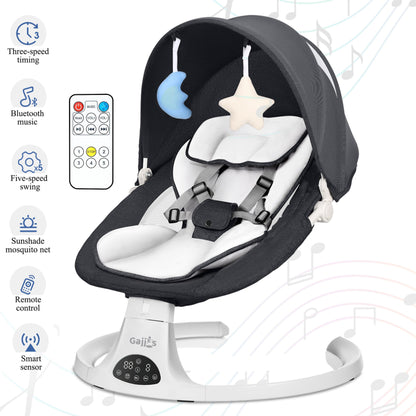 Electric Baby Swing with Bluetooth, Music, Remote – Infant Cradle