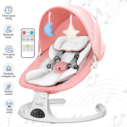 Electric Baby Swing with Bluetooth, Music, Remote – Infant Cradle